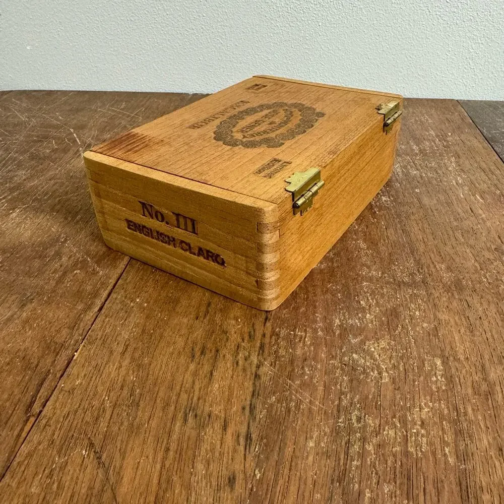 Vintage Wood Hand Made Cigar Box Advertising Hoyo‎ De Monterrey No. III